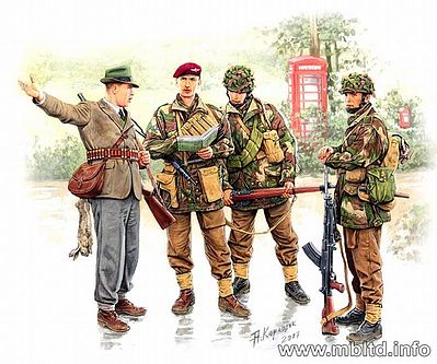 Master-Box WWII British Paratroopers Operation Market Garden Plastic Model Military Figure 1/35 #3533