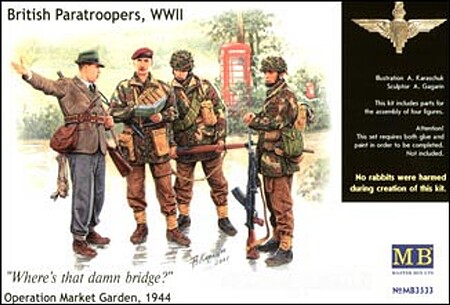 Master-Box WWII British Paratroopers Operation Market Garden Plastic Model Military Figure 1/35 #3533