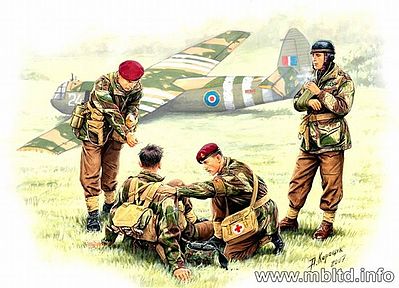 Master-Box WWII British Paratroopers Rigid Landing Operation Plastic Model Military Figure 1/35 #3534