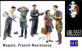 Master-Box Maquis French Resistance (5) Plastic Model Military Figure 1/35 Scale #3551
