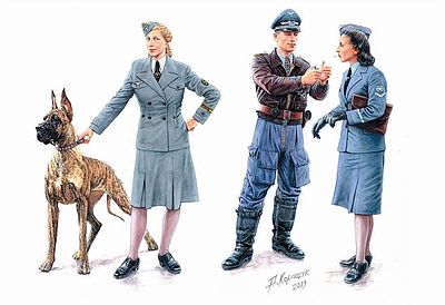 Master-Box Women at War Luftwaffe Assistants Plastic Model Military Figure 1/35 Scale #3557