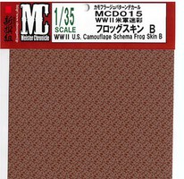 Meister WWII US Camo Schema Frog Skin B (4.75''x6.75'') Plastic Model Vehicle Decal 1/35 Scale #15