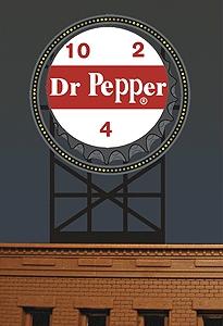 Micro-Structures Dr. Pepper Animated Neon Billboard Kit Model Railroad Billboard #2681