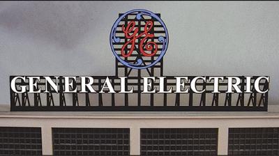Micro-Structures General Electric Animated Neon Billboard N Scale Model Railroad Billboard #2782