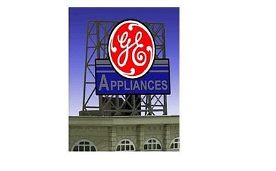 Micro-Structures GE Appliances Animated Rooftop Billboard Lattice Support N Scale Model Railroad Sign #338835