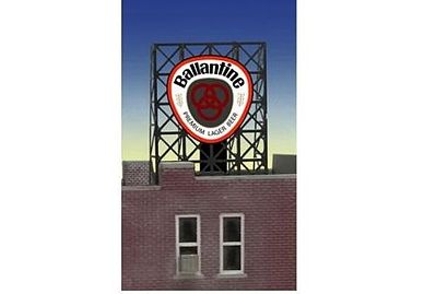 Micro-Structures Ballentine Beer Animated Rooftop Billboard Lattice Support N Scale Model Railroad Sign #338865