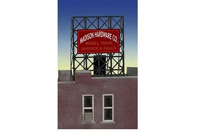 Micro-Structures Madison Hardware Animated Billboard Lattice Support N Scale Model Railroad Sign #338920