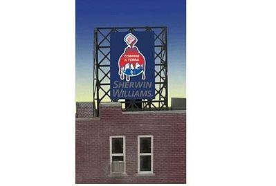 Micro-Structures Sherwin Williams Paints Animated Billboard Lattice Support N Scale Model Railroad Sign #338935