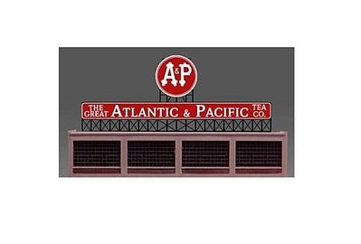 Micro-Structures Atlantic & Pacific Tea Small Animated Neon Billboard HO Scale Model Railroad Sign #440152