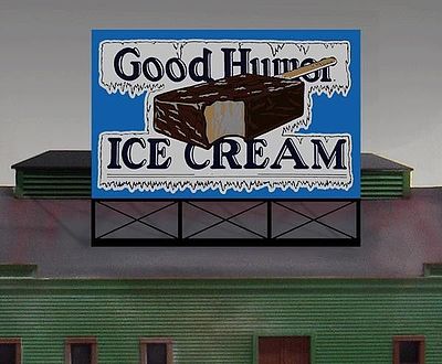 Micro-Structures Good Humor Animated Neon Billboard HO Scale Model Railroad Sign #441502