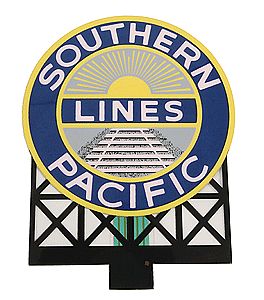 Micro-Structures Southern Pacific Large Animated Neon Billboard Kit HO Scale Model Railroad Sign #7071