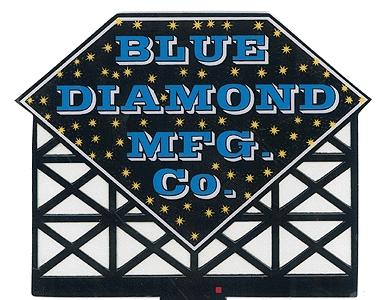Micro-Structures Blue Diamond Mfg. Co. Animated Neon Billboard Model Railroad Billboard Kit #8581