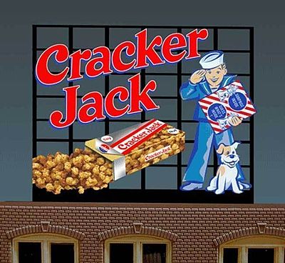 Micro-Structures Cracker Jack Animated Neon Billboard HO Scale Model Railroad Sign #880101