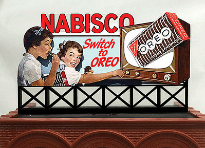 Micro-Structures Billboard Nabisco Animated Billboard HO Scale Model Railroad Sign #881751