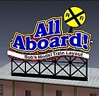 Micro-Structures ALL ABOARD Animated Billboard HO Scale Model Railroad Sign #881851
