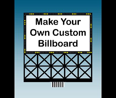 Micro-Structures Large Customizable Animated Neon Billboard HO/O Scale Model Railroad Billboard #882351