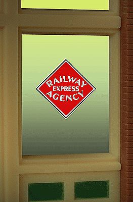 Micro-Structures Railway Express Agency Flashing Neon Window Sign HO Scale Model Railroad Sign #8870