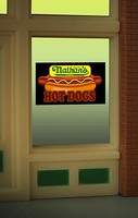 Micro-Structures O/Ho Nathan'S Hot Dogs Window Sign