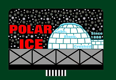 Micro-Structures Polar Ice Large Animated Neon Billboard Kit Model Railroad Billboard #9681
