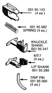 Micro-Trains Truck Mount Couplers - T Shank .225 (Short) (4) N Scale Model Train Coupler #130012