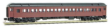 Micro-Trains Pullman Heavyweight B&O Plan #2882-B Paired-Window Coach - Kit Painted, Unlettered (Tuscan, black) - N-Scale