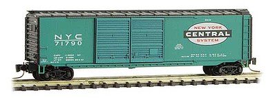 Micro-Trains 50 Double-Door Boxcar - Ready to Run New York Central 71790 (Jade Green, black, Large System Logo) - Z-Scale