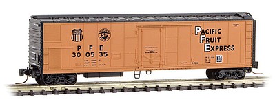 Micro-Trains 51 Riveted-Side Mechanical Reefer - Ready to Run Pacific Fruit Express 300562 (orange, black, black UP & SP Logos) - Z-Scale
