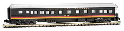 Micro-Trains Modernized Heavyweight Business Car Observation - Ready to Run Kansas City Southern Kay See (black, silver, yellow, red) - Z-Scale