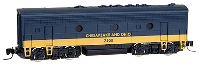 Micro-Trains EMD F7B - Standard DC Chesapeake & Ohio #7508 (blue, yellow) - Z-Scale