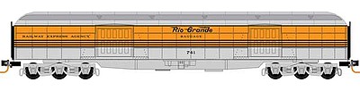 Micro-Trains Heavyweight Passenger 5-Car Set - Ready to Run Denver & Rio Grande Western (4-Stripe, Aspen Gold, silver, black) - N-Scale