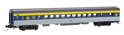 Micro-Trains Smooth-Side Coach 4-Pack - Ready to Run Chesapeake & Ohio 5501, 5503, 5505, 5507 (gray, blue, yellow, black) - Z-Scale