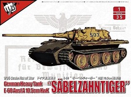 Model-Collect German Tank E60 ausf.a Sabelzahntig Plastic Model Military Tank Kit 1/35 Scale #35020