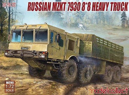 Model-Collect Russian MZKT 7930 8x8 Heavy Truck Plastic Model Military Vehicle Kit 1/72 Scale #72165