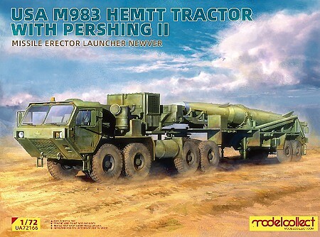 Model-Collect U.S. M983 Hemtt Tractor w/erector Plastic Model Military Vehicle Kit 1/72 Scale #72166