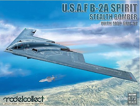 Model-Collect USAF B2A Spirit Stealth Bomber w/Mop GBU57 Plastic Model Airplane Kit 1/72 Scale #72206