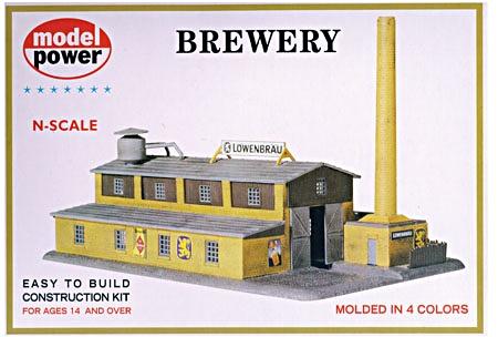 Model-Power Brewery Kit N Scale Model Railroad Building #1509