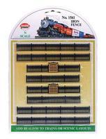 Model-Power Iron Fence Sections (8) N Scale Model Railroad Trackside Accessory #1561