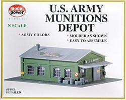 Model-Power US Army Munitions Depot Kit N Scale Model Railroad Building #1574