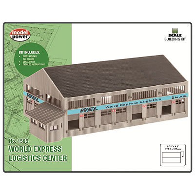 Model-Power World Exp Logistics Built-Up N Scale Model Railroad Building #2621