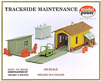 Model-Power Trackside Maintenance Kit HO Scale Model Railroad Building #408