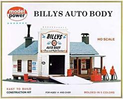 Model-Power Billy's Auto Body Kit HO Scale Model Railroad Building #414
