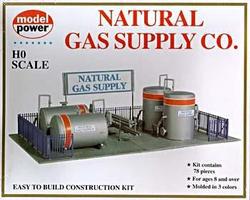 Model-Power Natural Gas Supply Station Kit HO Scale Model Railroad Building Kit #417