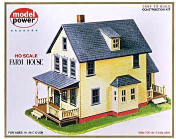 Model-Power Farm House Kit - 3 x 7 7.7 x 17.7cm - HO-Scale