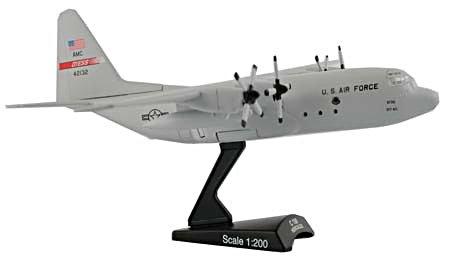 Model-Power C-130 Gray Transport 8 HO Diecast Model Airplane 1/200 Scale #5330