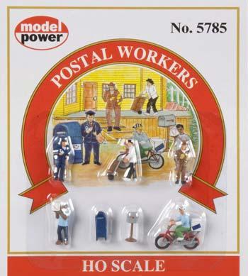 Model-Power Postal Workers HO Scale Model Railroad Figure #5785