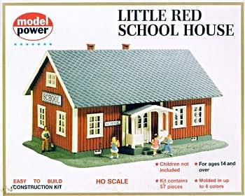 Model-Power Little Red School House Kit HO Scale Model Railroad Building #604