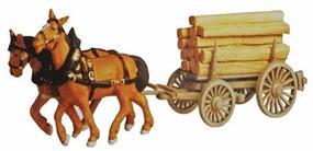 Model-Power Horse-Drawn Lumber Carrier HO Scale Model Railroad Building Accessory #624