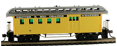 Model-Power 1890 Wooden-Type Combine D&RGW (Re-Issue) HO Scale Model Train Passenger Car #720008