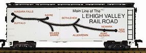 Model-Power 41' Steel Refrigerator Car Lehigh Valley Route Map HO Scale Model Train Freight Car #733307