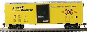 Model-Power 41' Boxcar Railbox HO Scale Model Train Freight Car #734231